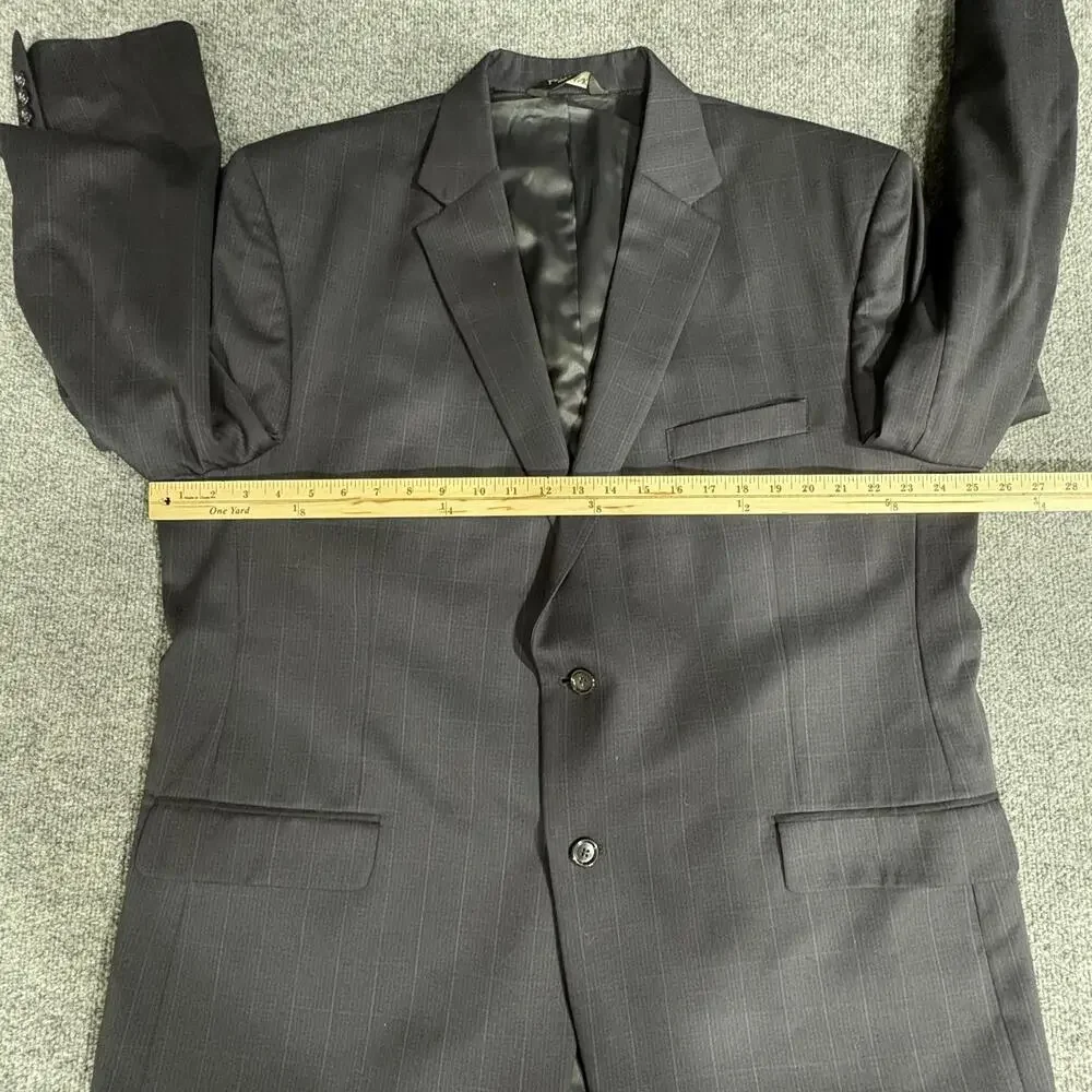 Jos A Bank Blazer Mens 50L Navy Wool Big & Tall 2 Button Sport Coat Jacket